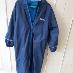 A waterproof and insulated rainsuit. Size 18-24 months.