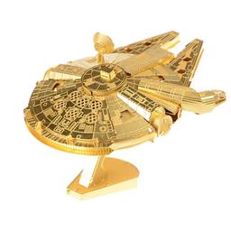 Gold Star Wars Metal Millennium Falcon Model DIY Steel Puzzle Kit

The Millennium Falcon is one of the fastest ships in the Rebel Alliance. Now you can build one that fits in the palm of your hand. Choose from silver or gold! These superbly fun DIY metal kits start out as flat laser-etched steel sheets that you toy and tinker with to eventually create 3D metallic models. They're wonderfully detailed, museum-quality replicas of the real thing. 

BRAND NEW