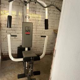 Good condition multi gym with all correct and original fixtures and fittings can train majority of body parts on this willing to accept offers as it’s unused and just taking up space