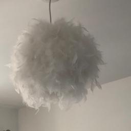 White feather ceiling light shade from lipsy great condition