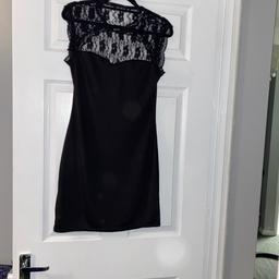 Little back dress with a net top. Uk size L