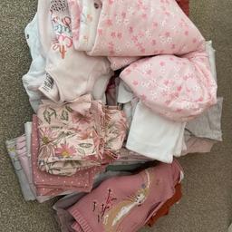 2 coats
4 cardigans
5 long sleeve T-shirt’s 
6 baby grows
12 vests
4 long sleeve vests
1 dress
1 jogger and jumper set
9 pairs of leggings