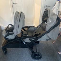 Joie double pram used twice,

Selling due got other pram which is side by side so no need for it now and need the room 

Also has rain cover which has not been used have put picture of wheel aslo as you can always tell how much a pram has been used by wear and tear on wheels and as you can see there brand new