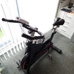 Like new exercise bike for sale!
It measures speed, distance, pulse and calories.
Adjustable seat and handles. 

Fantastic bargain, like new condition!!! 

This is pick up only from Croydon.
Message me for more details.
Thanks