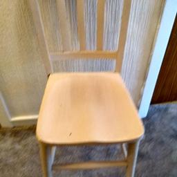 Child chair
easy versatile and light weight
Adult can easily sit on it
Goes in neatly under study desks or
dining tables
Around 33" Tall x 15 Wide

Sold as seen
No refund or exchange
Collection only
Cash on collection