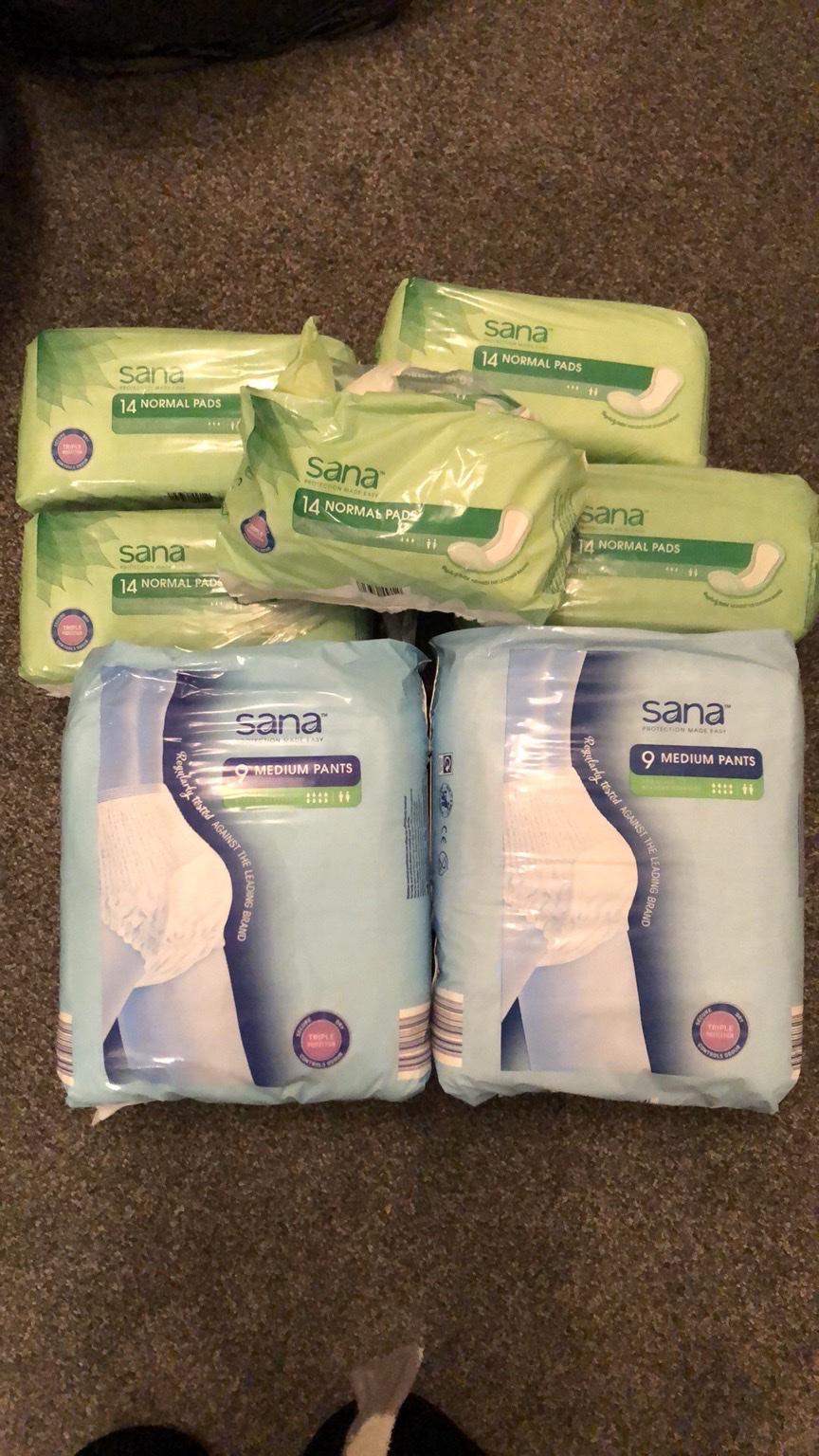 Aldi Sana Incontinence pads and pads in CV12 Bedworth for £6.00 for
