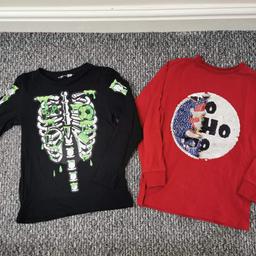 Skeleton top Pepco 7-8 used once.
Next sequin Santa top for Christmas age 8. 

£5 for both

Collection L17 or can post for extra

Advertised elsewhere