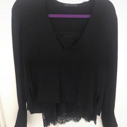 oversized Zara blouse with lace inserts at the neck and bottom - this has an entire lace slip which can be work by itself too! 
never worn - in great condition. 
purchased when I was between sizes 8-12