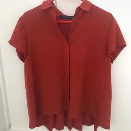 A very stylish top from french connection in rust colour - buttons in the front and pleats at the back. size is XS, but I wore this when I was between sizes 8-12 as well.