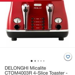 Buy DELONGHI Micalite CTOM4003R 4-Slice Toaster - Red