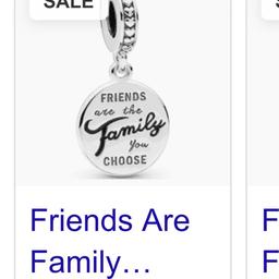 Friends are like family you  choose Pandora charm 
Never been had excellent condition 
Genuine 
Comes with box no bag