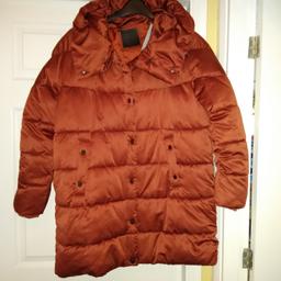 Papaya brand new rust colour coat with hood size 16

£20, no offers. Collection only.
