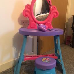 Toy dressing table with accessories. From pet free and smoke free home