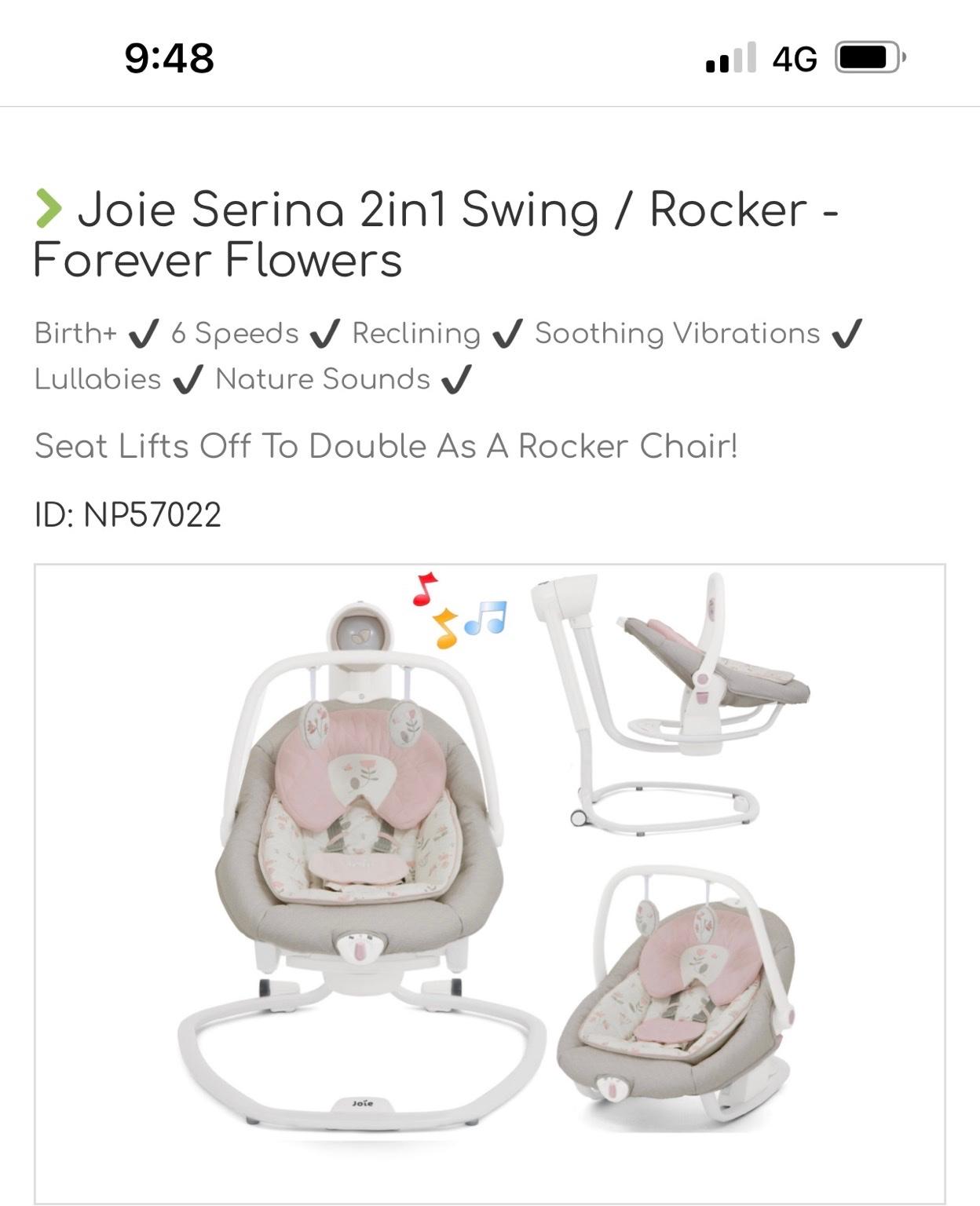 Joie serina 2in1 swing / rocker! in WV14 Wolverhampton für £ 55,00 zum ...