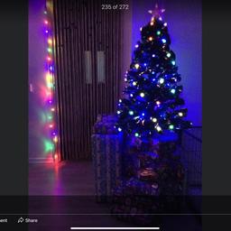 Large Xmas tree fibre with multi flashing balls 

Used once as seen in the pick …. It’s a stunning tree the pick isn’t the best and doesn’t really show just how good it is new it cost me £120 …. Pick up in easington colliery