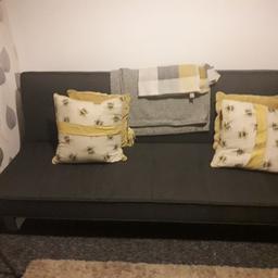 lovely grey IKEA double sofa bed very modern hardly used 1 little pull mark on it not noticeable ideal for Christmas sleep overs