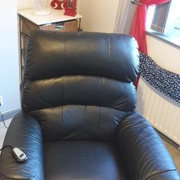 back leather rise and recline chair. brilliant working order. was £500 new.been used and about 2 years old. no marks or tears. very comfortable and easy to use remote control. collection royston. offers welcome. thanks