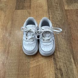 White air forces 
Toddler size 6.5 
Have been worn as seen in photos