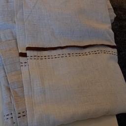 cream pair of curtains without tie backs 90 drop good condition collect from Birstall