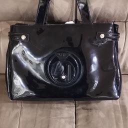 Armani jeans clearance borsa nera lucida