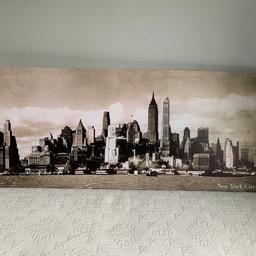 New York City 1940s wall art taupe/black/cream colour 122cm x 51cm or 48inch x 20inch from smoke free pet free home may deliver