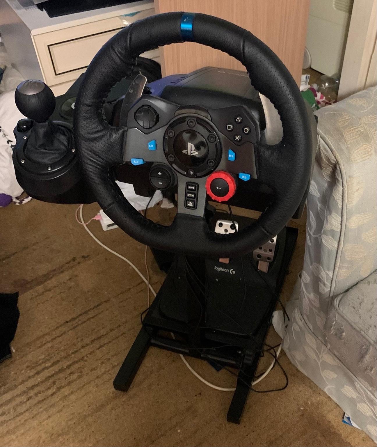 Logitech g29 steering wheel set up and stand in PE38 9ND King's Lynn