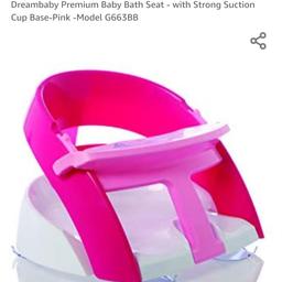 pink dreambaby bath seat 
from 6 months to 24 months 

no longer used