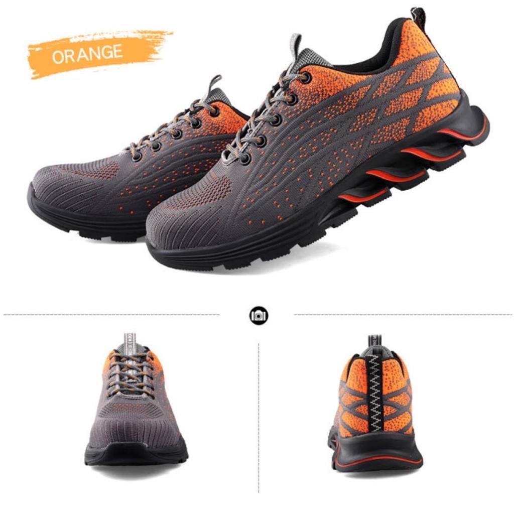Men’s Safety Shoes/Trainers
Steel toe cap
Grey/Orange colour
Sizes 7-12
Midsole made from Kevlar (a material for bullet proof vests)
Anti smashing
Anti piercing
Anti slip
Comfortable/Breathable

Collection Ford L30 or £3.20 postage
