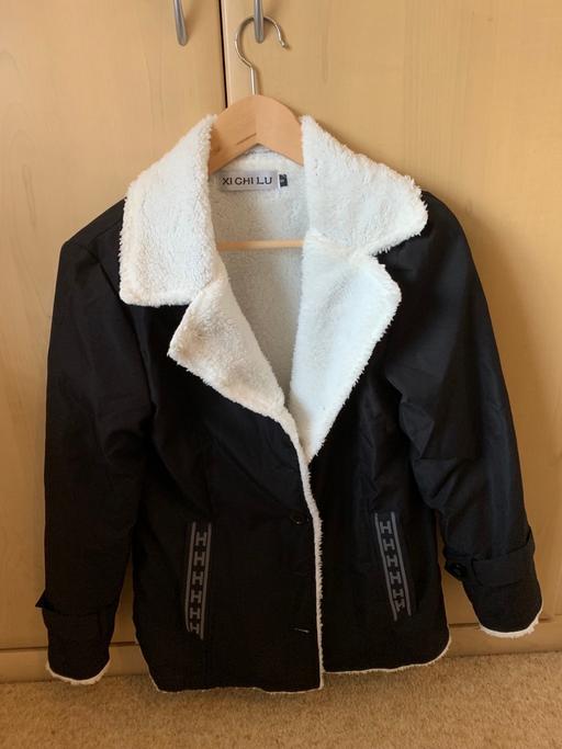 Buy & Sell Shropshire Telford and Wrekin - Photos for New light black jacket with thin lined fur. S