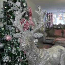 Bling life size 4.4foot tall by 4ft reindeer
Stunning .. will not find in shops 
 
Could deliver
