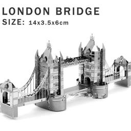 Silver London Bridge Model DIY Steel Puzzle Kit England Britain 

These superbly fun DIY metal kits start out as flat laser-etched steel sheets that you toy and tinker with to eventually create 3D metallic models. They're wonderfully detailed, museum-quality replicas of the real thing.

BRAND NEW