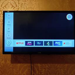 Selling Luxor smart TV
only a few years old
In full working condition

Apps include Netflix, BBC iPlayer and more etc.

can we wall mounted as seen or standing legs included.

includes the TV remote.

collection from Ilford only