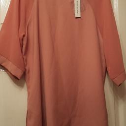 BNWT River Island coral coloured tunic top size 10