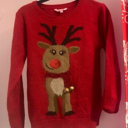 Girls Christmas jumper used once for Christmas jumper day last year has bells that jingle ... pick up Fazakerley age 9-10