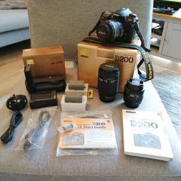 For sale is my nikon D200 Pro dslr camera.
The camera is in excellent condition and comes with the following.

Nikon D200 in excellent condition.
Nikon afs 18-55mm 1:3.5-5.6G lens.
Nikon af nikkor 35-70mm 1:3.3-4.5 lens.
Nikon af nikkor 70-210mm 1:4-5.6 zoom lens.

Nikon mb D200 battery grip with box.
Nikon D200 screen protector
X2 genuine nikon En-EL3e batteries.
Nikon battery charger.
Instruction book and software.
All leads and cables.

Everything is in excellent condition

£180 no offers
