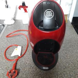 lovely red coffee machine, new never used 
bought brand new and didn't get round to using it,  just sat on my work top as a show piece, so I have decided that someone can enjoy using it instead. 
bought for £99.00 
can post for extra