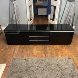 Black ikea tv cabinet, few scratches and minor damage