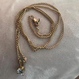 Lovely 9ct gold necklace
chain and pendant both stamped,
.75ct cz or Moissanite Diamond 💎?
Not sure 🤔
Nice solid chain, 20”
Weight 4.5grams
But not selling as scrap as it’s a lovely
Piece of jewellery!
£95 now £85 to sell!
PayPal , bank transfer or collection preferred
Honest seller please read my reviews
Please ignore my last review 🤦🏻‍♀️ 1 star as I didn’t get to the post office in time😬 but posted next day!🤷🏻‍♀️ can’t please every one 😍