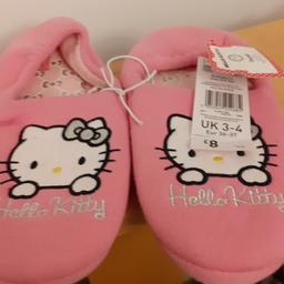 pink hello kitty slippers size 3/4. brand new cost £8 accept £5. can post for additional charge