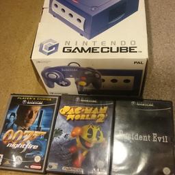 purple gamecube with 1 purple pad & 3 games. 
collection crofton wf4 area