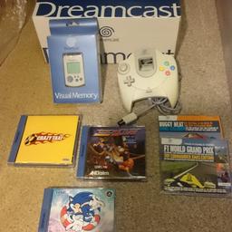 dreamcast console with 2 pads,vmu,3 games,dreamkey & 2 demo discs.
collection crofton wf4 area.
NO OFFERS 