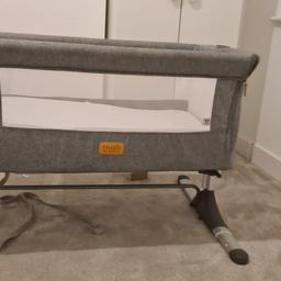 Excellent condition next-to-me crib. 
suitable from 0-12months

This can be leveraged lower or higher to suit bedside height and age. 

FREE MATTRESS,MATTRESS COVER & BEDDING INCLUDED. 

FINAL OFFER.