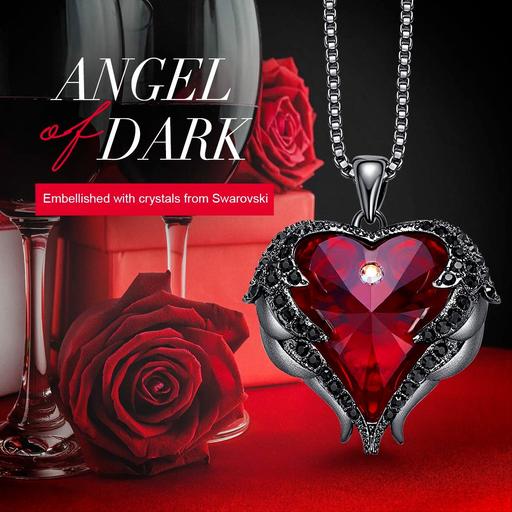 Buy & Sell Essex Basildon - Photos for Swarovski Crystals Angel Wings Heart Necklace