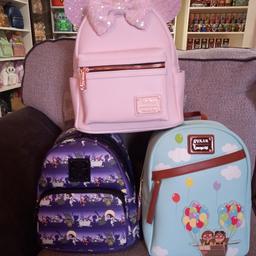 Disney loungefly
up £50 all in bnwt
nbc £50 all in bnwt
pink halo £100 all in bnwt