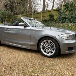 £4000

2009 BMW 120I Convertible in Grey
ULEZ FREE
Full service history
Service due 09/10/22
MOT Till 21/11/22
Milage 87791
1 key 
Full black leathers
Heated seats
Air Scarf
AC 
Electric windows
Electric mirrors
DAB/USB


Car is in very good condition, very strong engine and gearbox 

Located in South London Croydon

PX Available 



£4000