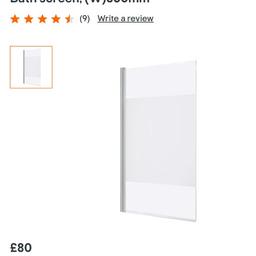 B&Q GoodHome Calera "Clear" 1 Fixed & 1 Pivot Shower Screen 850mm 85cm.


Bought but is too wide , brand new and boxed, only opened one end to check contents


On sale at b&q £80 grab a bargain


Product details


Product information


Guarantee - 10 years


Fittings & fixings included


Comes with Screws & wall plugs


Instructions for care: Clean with soap only and do not use chloric acid or abrasive cleaner


Compatible with Flat top bath


Features and benefits


Calera is the practical bath