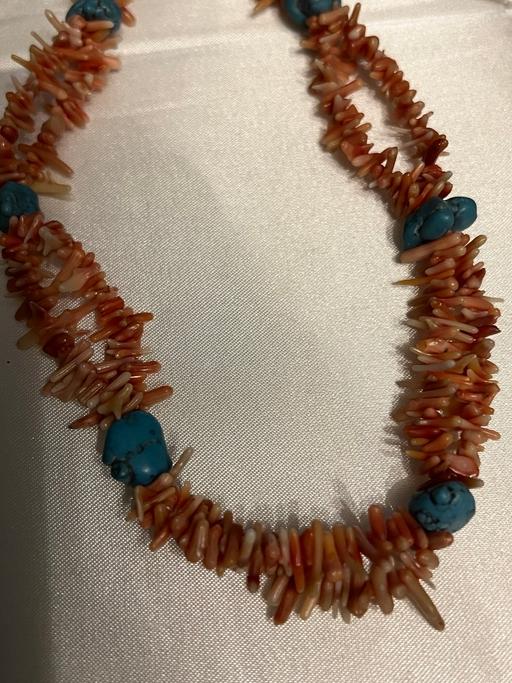 Buy & Sell Caerphilly - Wales Pontlottyn - Caerphilly - Photos for GEMSTONE CORAL & TURQUOISE NECKLACE