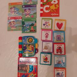 16 educational baby/toddler books and a battery Teltubbies book, fully working, batteries included