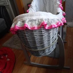 beautiful moses basket good condition free