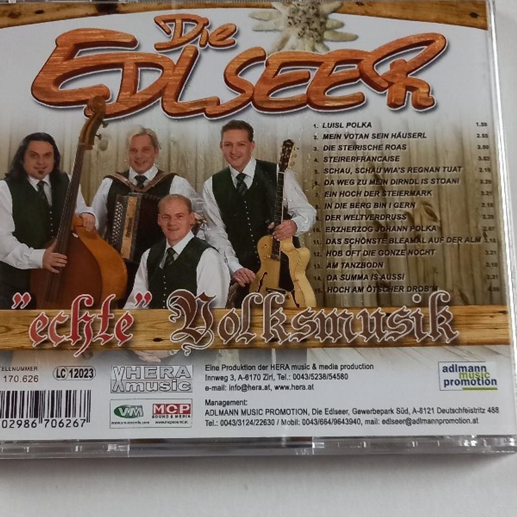 Verkaufe CD,Die Edlseer
15Titel